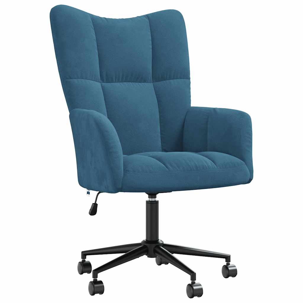 Sillón de relax de terciopelo azul vidaXL