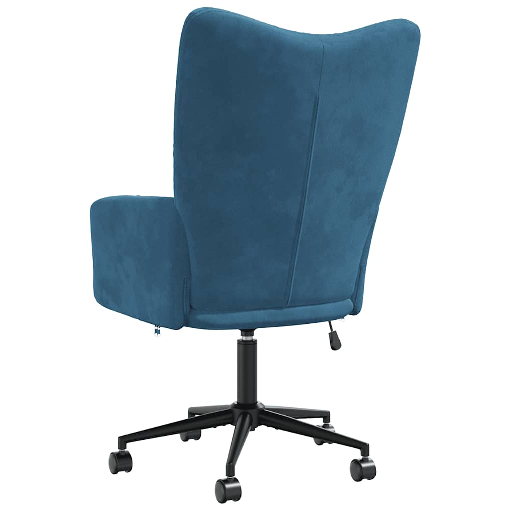 Sillón de relax de terciopelo azul vidaXL