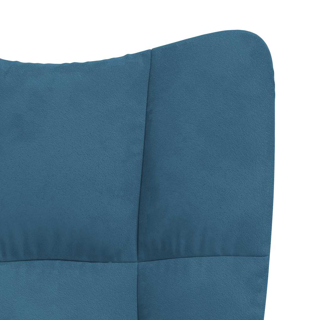 Sillón de relax de terciopelo azul vidaXL