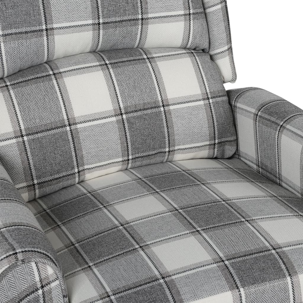 Sillón de masaje reclinable de tela gris vidaXL