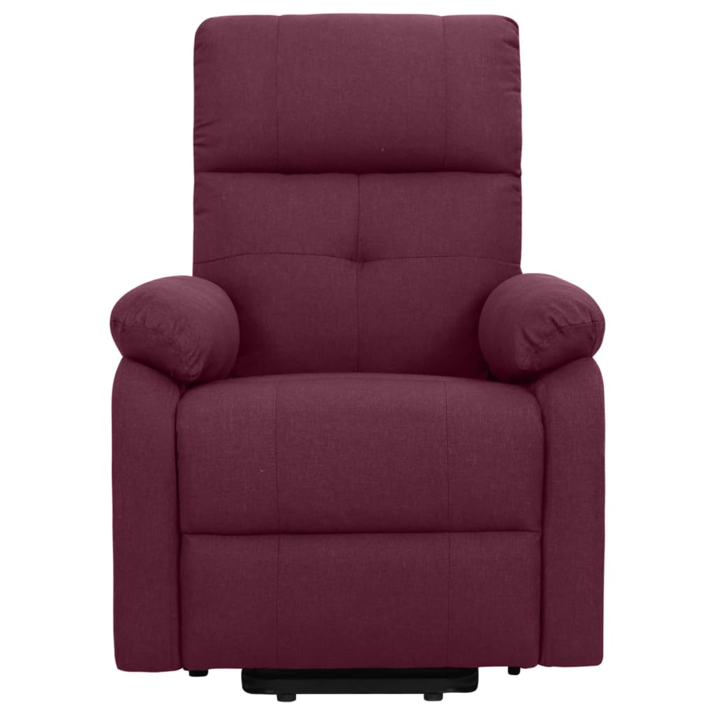 Sillón de masaje elevable tela morado vidaXL