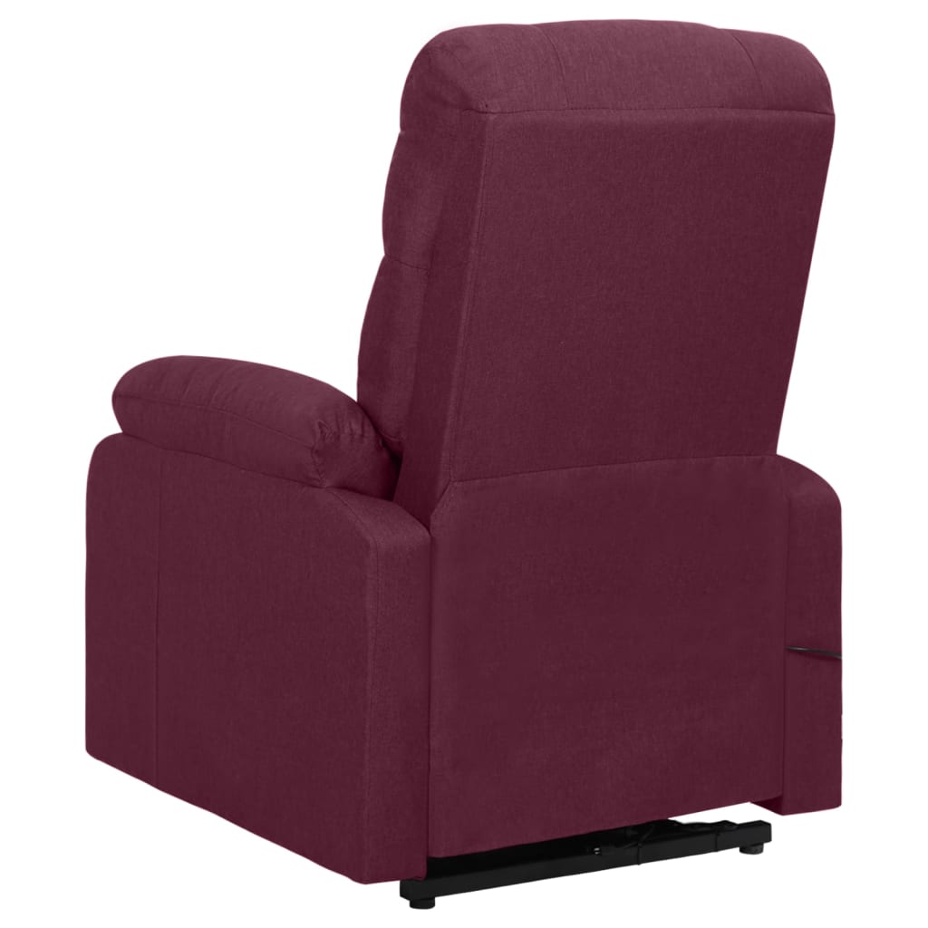 Sillón de masaje elevable tela morado vidaXL