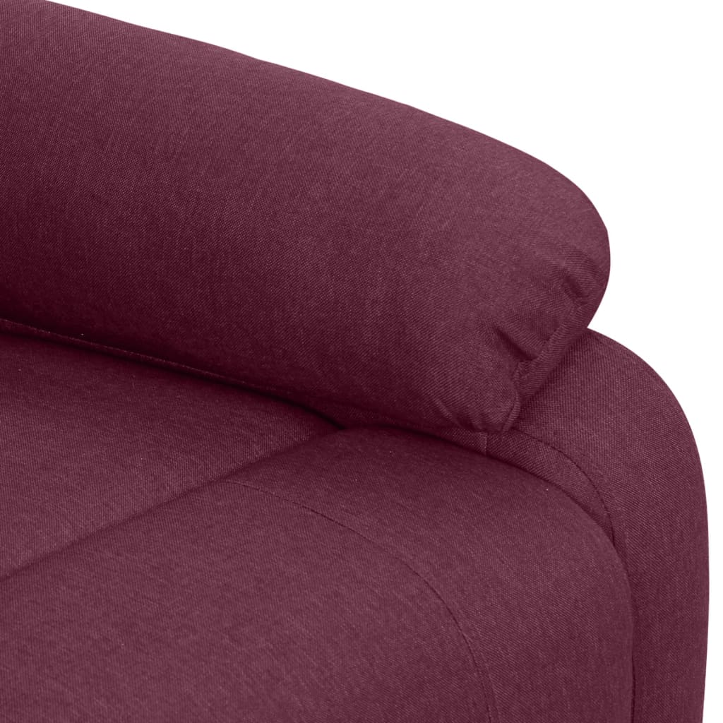 Sillón de masaje elevable tela morado vidaXL