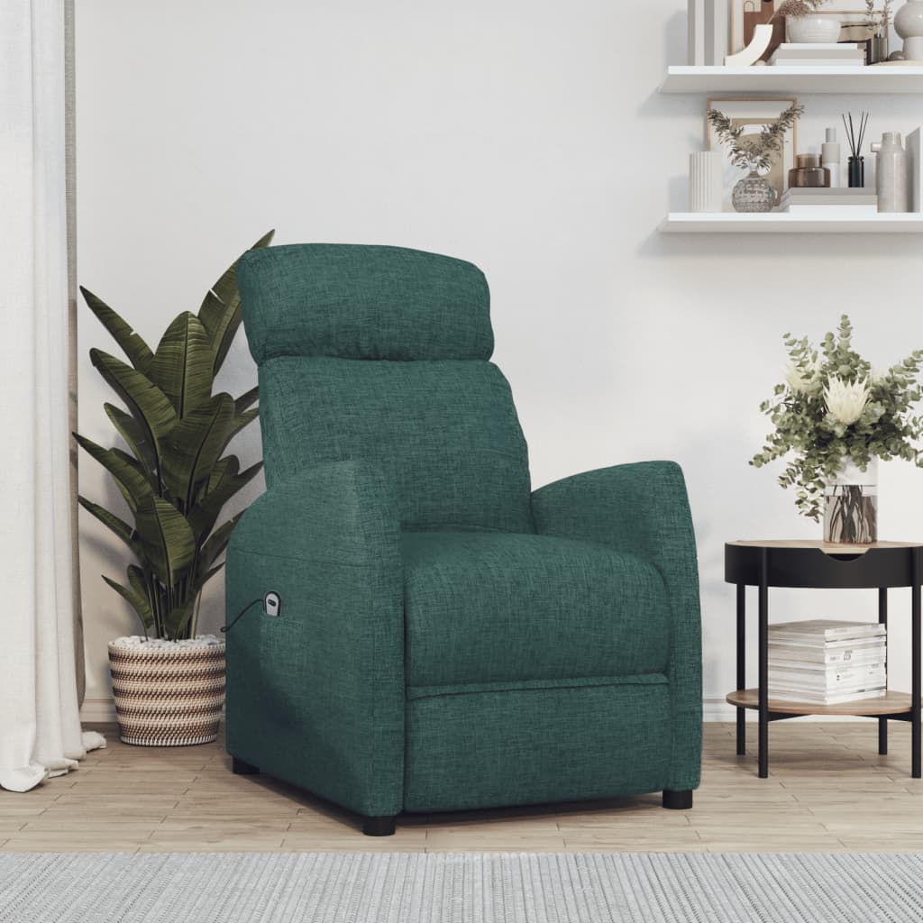 Vetonek Sillón elevable tela verde oscuro