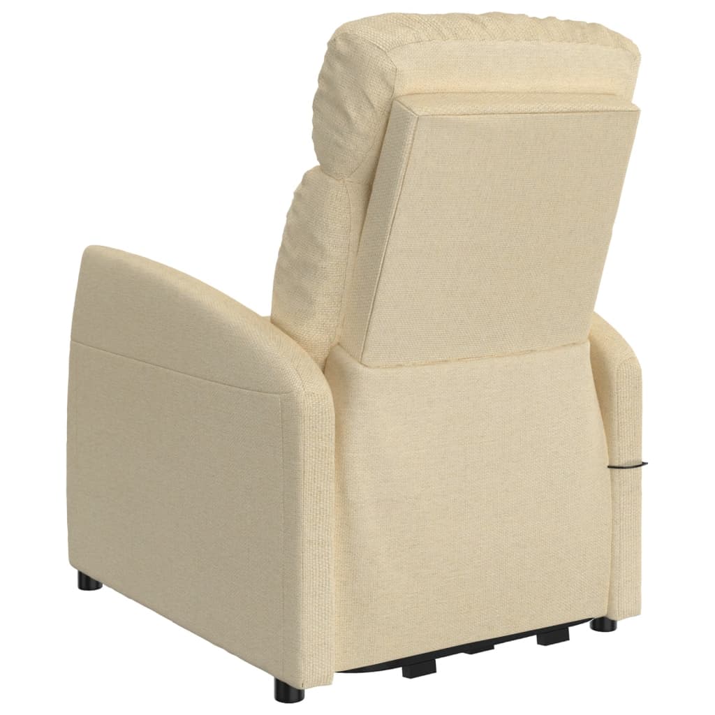 Sillón elevable tela crema vidaXL