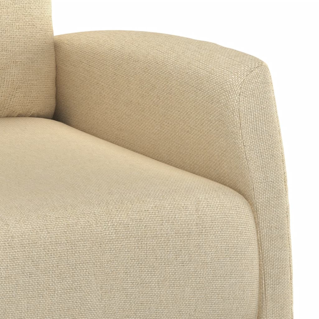 Sillón elevable tela crema vidaXL