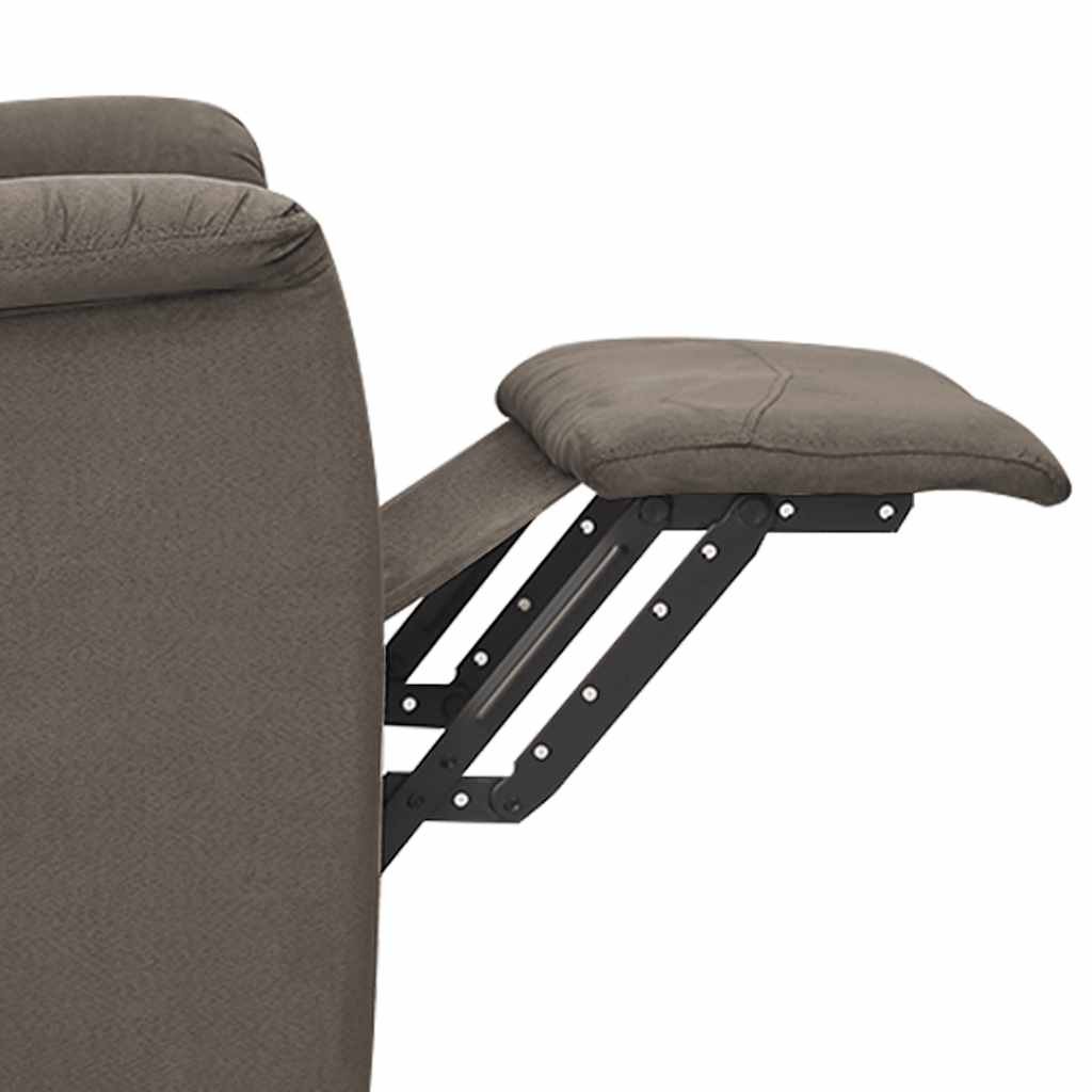 Sillón de masaje elevable de tela microfibra gris oscuro vidaXL