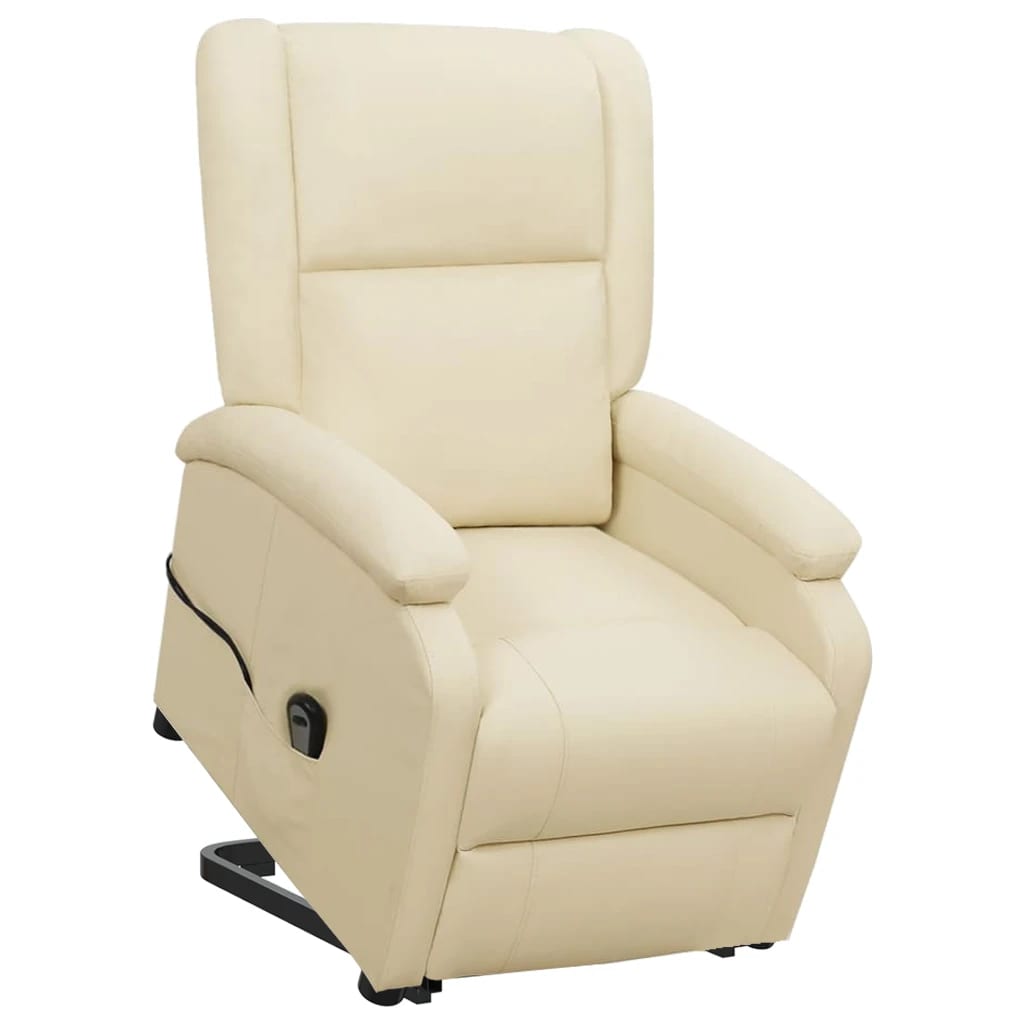 Vetonek Sillón elevable cuero sintético crema