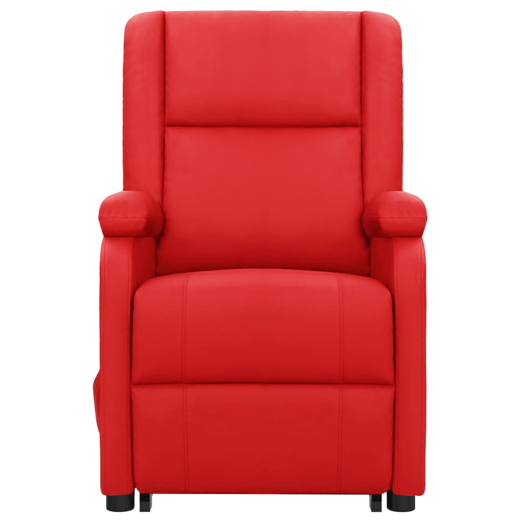 Chaise de massage en cuir synthétique rouge