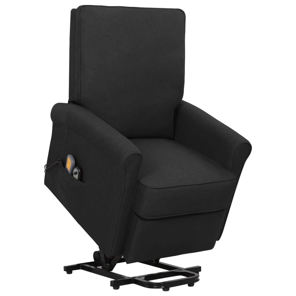 Vetonek Sillón de masaje elevable tela negro