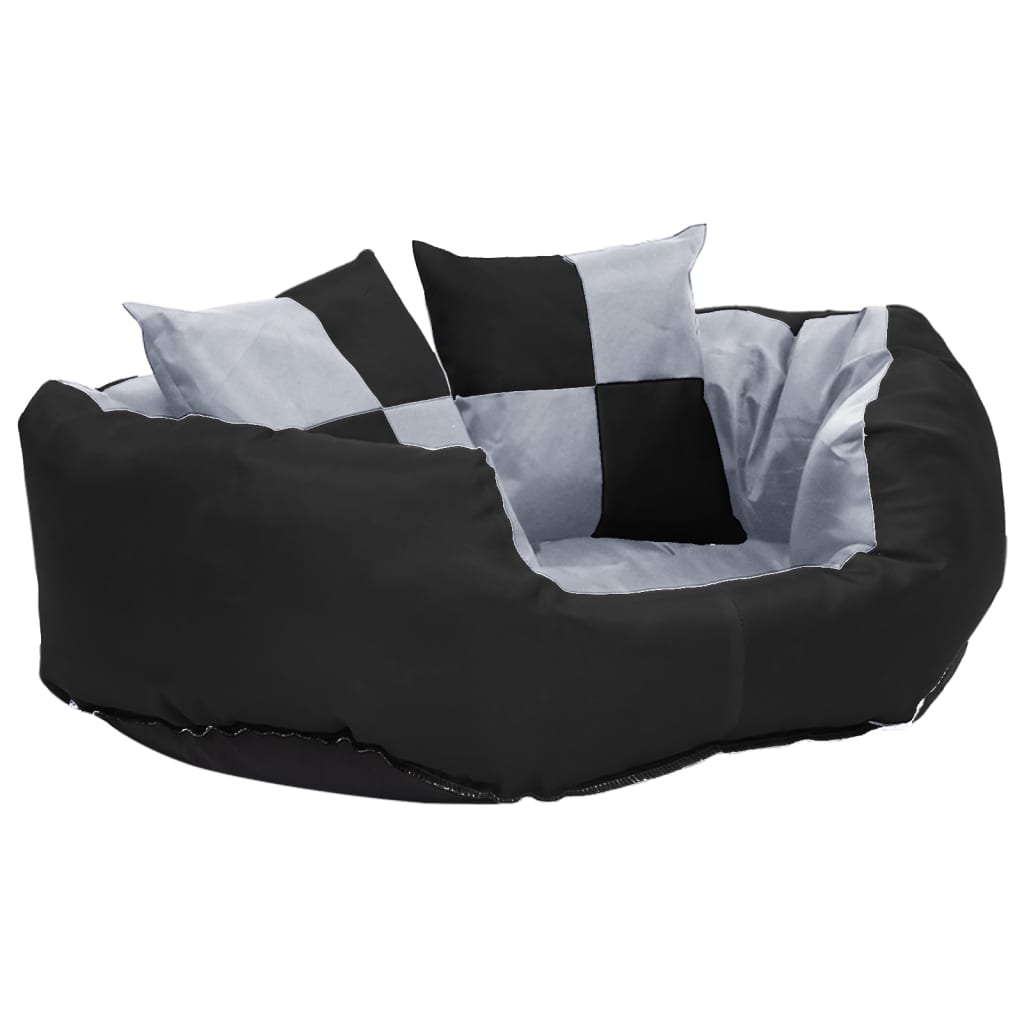 Vetonek Reversible and washable dog cushion gray and black 65x50x20 cm