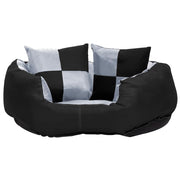 Reversible and washable dog cushion gray and black 65x50x20 cm v0293 - Vetonek
