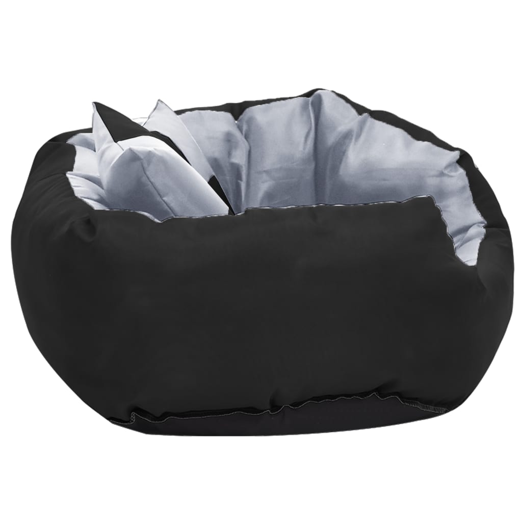 Reversible and washable dog cushion gray and black 65x50x20 cm v0293 - Vetonek