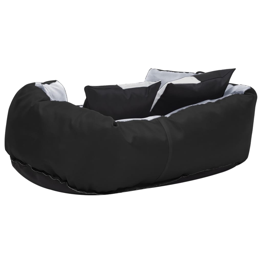 Reversible and washable dog cushion gray and black 65x50x20 cm v0293 - Vetonek
