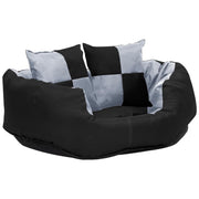 Reversible and washable dog cushion gray and black 65x50x20 cm v0293 - Vetonek