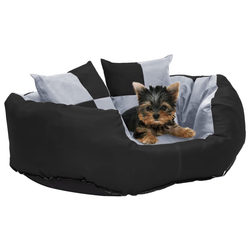 Reversible and washable dog cushion gray and black 65x50x20 cm v0293 Vetonek