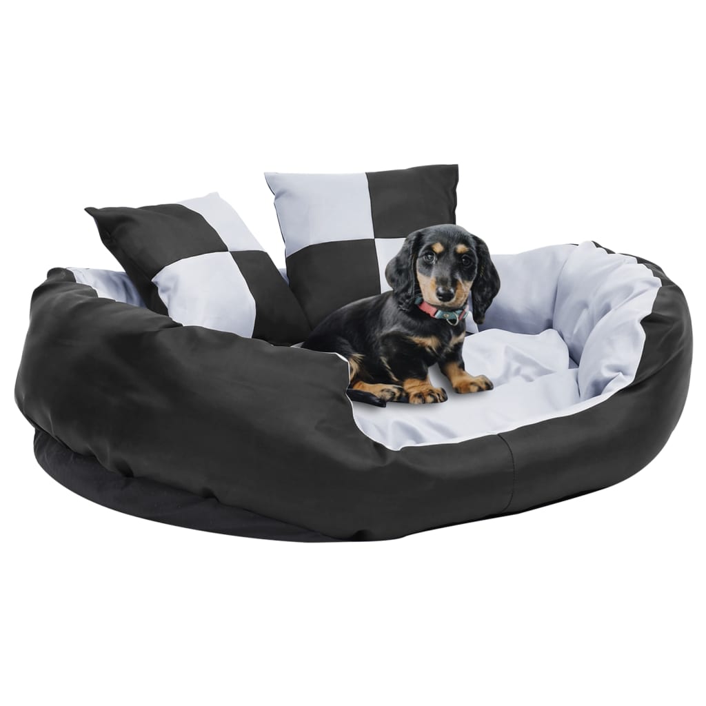 Reversible and washable dog cushion gray and black 85x70x20 cm v0309 Vetonek