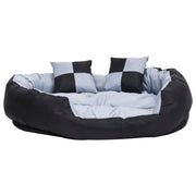 Reversible and washable dog cushion gray and black 110x80x23 cm - Vetonek