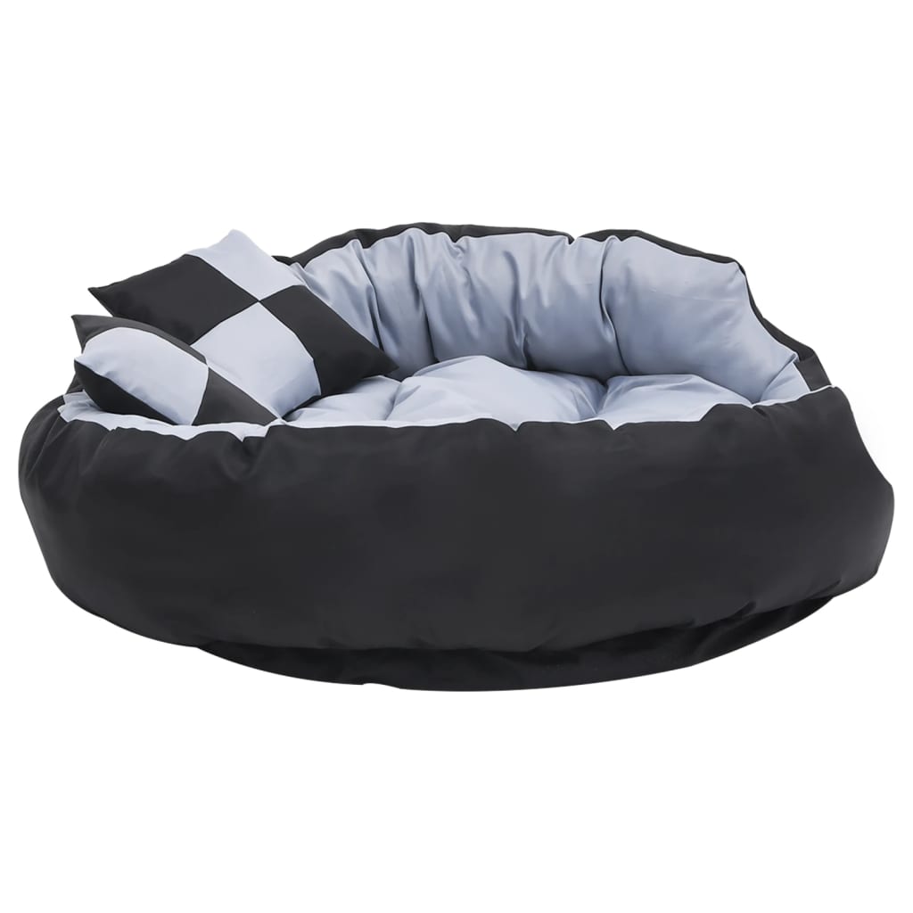 Reversible and washable dog cushion gray and black 110x80x23 cm - Vetonek