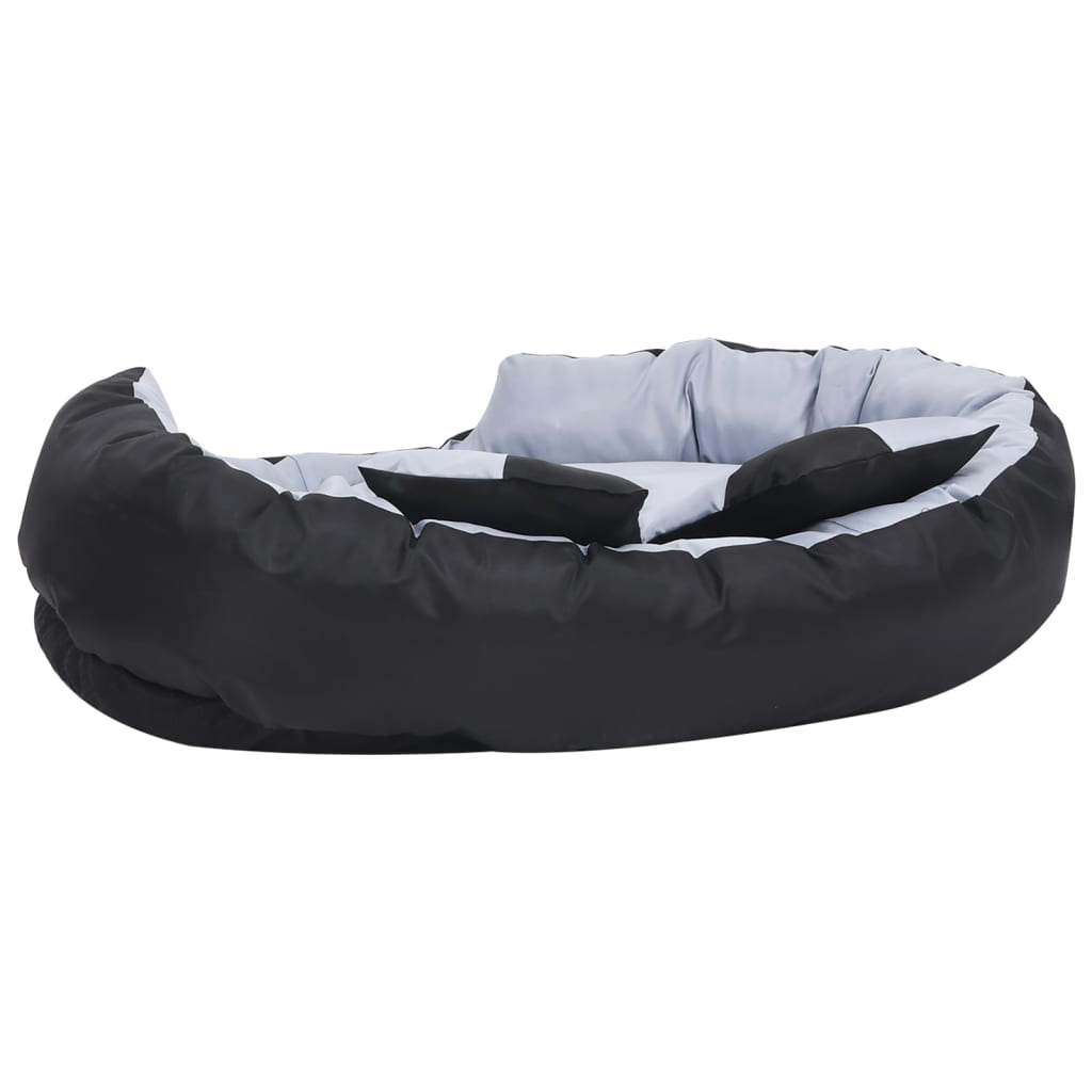Reversible and washable dog cushion gray and black 110x80x23 cm - Vetonek