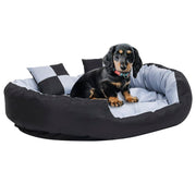 Reversible and washable dog cushion gray and black 110x80x23 cm v0316 Vetonek