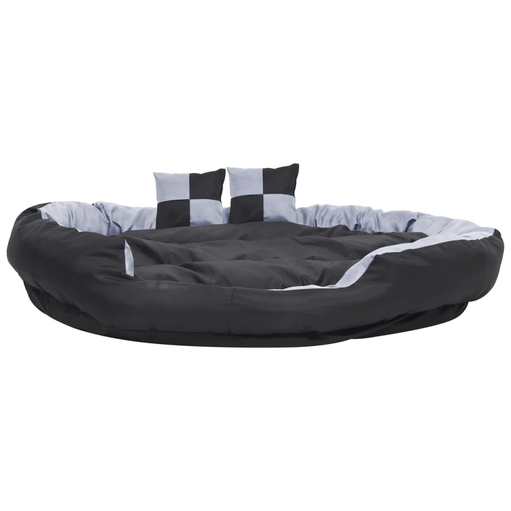 Reversible and washable dog cushion gray and black 150x120x25 cm v0323 - Vetonek
