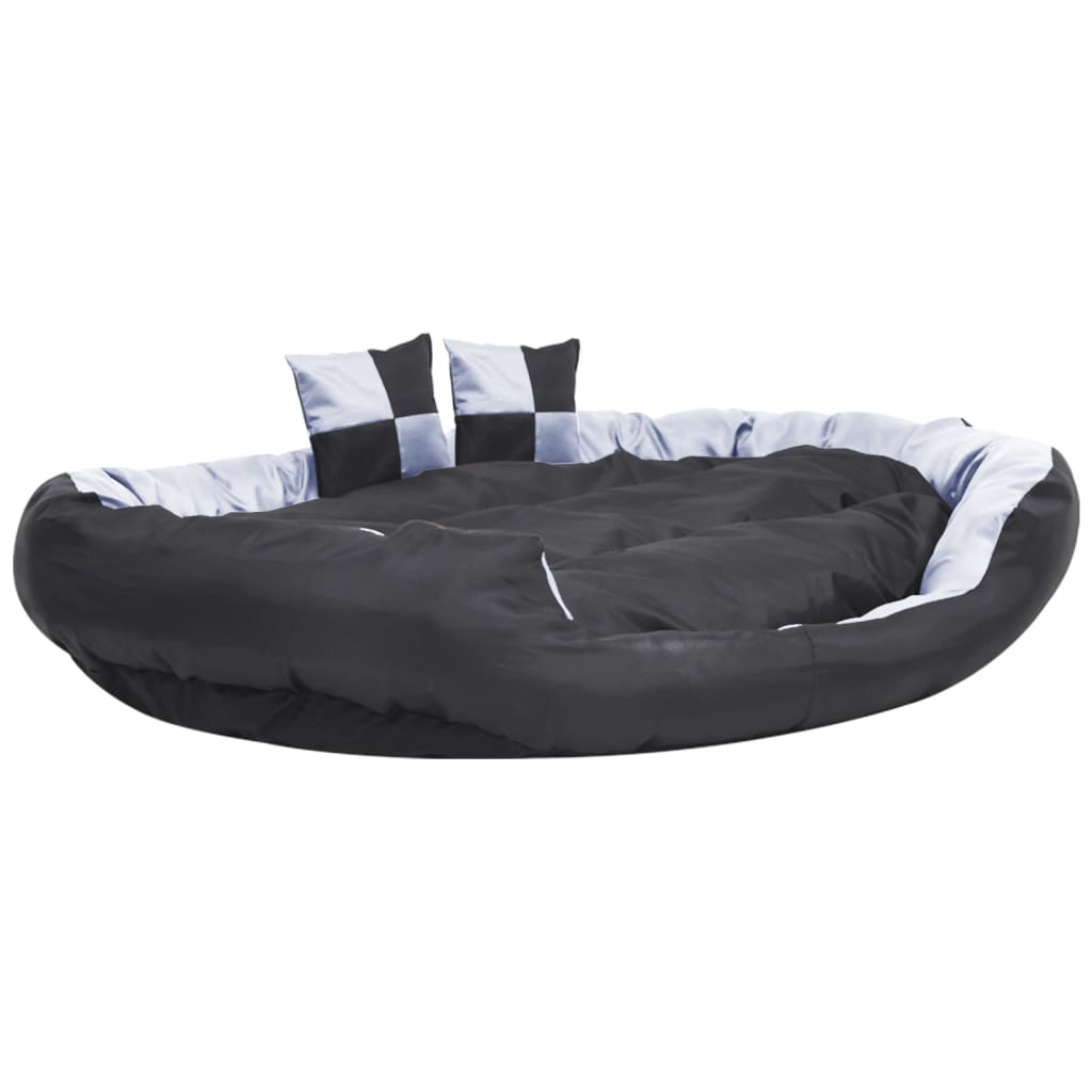 Reversible and washable dog cushion gray and black 150x120x25 cm v0323 - Vetonek