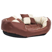 Vetonek Reversible and washable dog cushion brown and cream 85x70x20cm