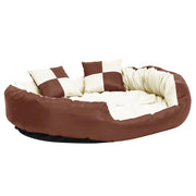 Vetonek Reversible and washable dog cushion cream brown 110x80x23 cm