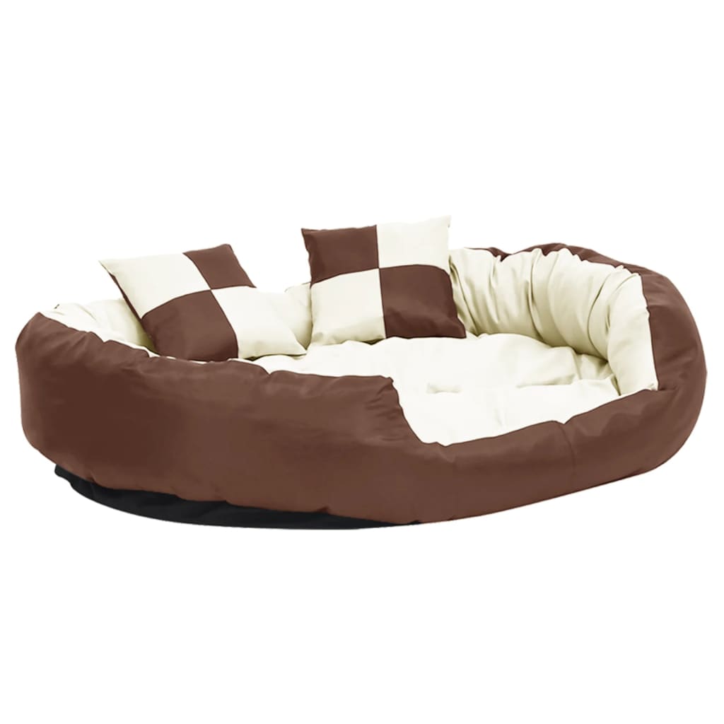 Vetonek Reversible and washable dog cushion cream brown 110x80x23 cm