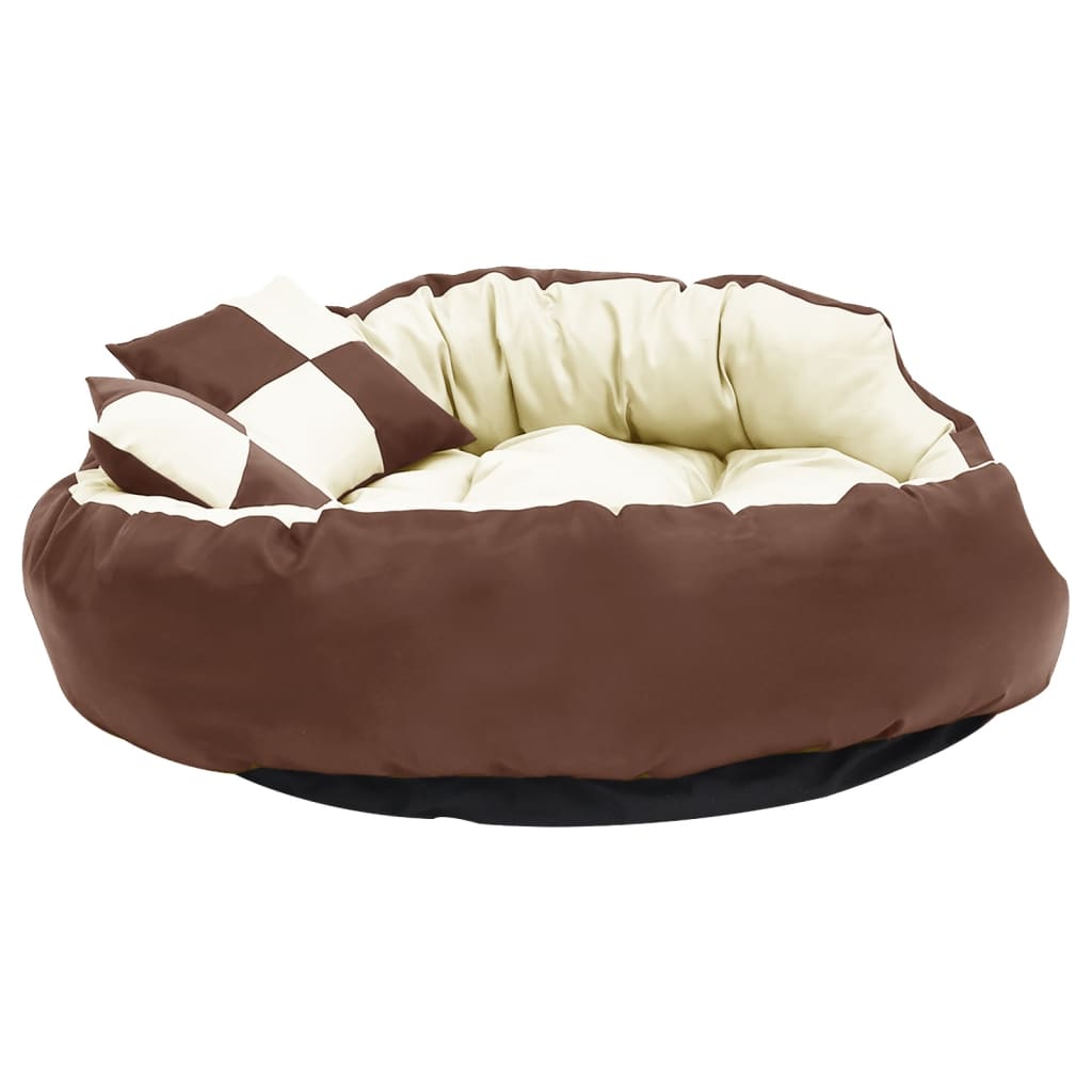Reversible and washable dog cushion cream brown 110x80x23 cm v0354 - Vetonek