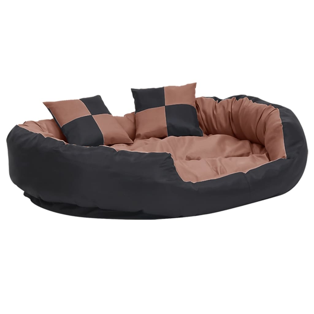 Vetonek Reversible and washable dog cushion black brown 110x80x23cm