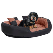 Reversible and washable dog cushion black brown 110x80x23cm v0439 Vetonek