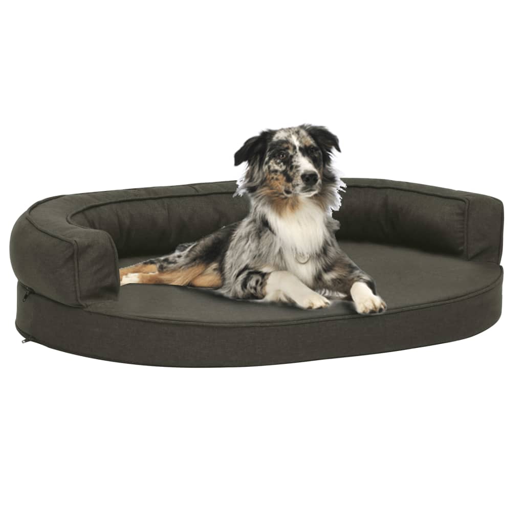 Dark gray ergonomic dog bed mattress 75x53 cm v1122 Vetonek