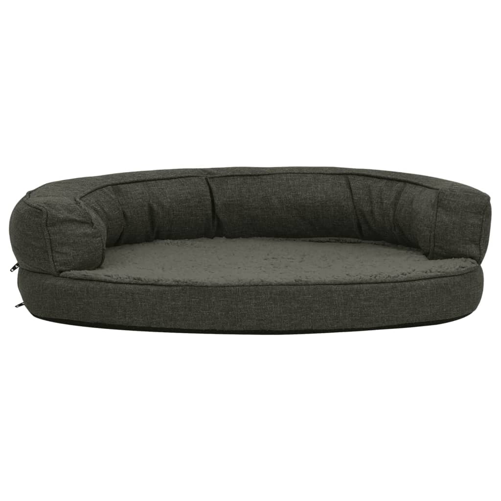 Dark gray ergonomic dog bed mattress 75x53 cm v1153 - Vetonek
