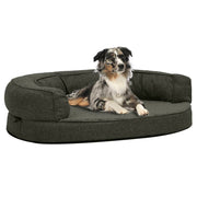 Dark gray ergonomic dog bed mattress 75x53 cm v1153 Vetonek