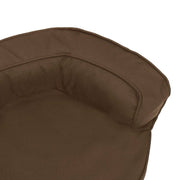 Brown linen look ergonomic dog bed mattress 60x42cm - Vetonek