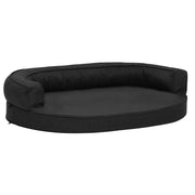 Vetonek Ergonomic dog bed mattress linen look black 75x53cm