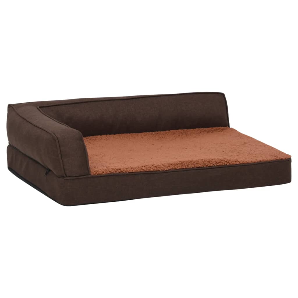 Vetonek Ergonomic dog bed mattress linen look brown 60x42cm