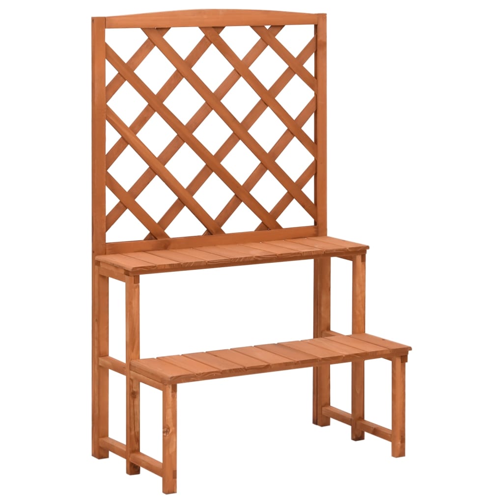 Vetonek Soporte de plantas y enrejado madera de abeto 70x42x115 cm