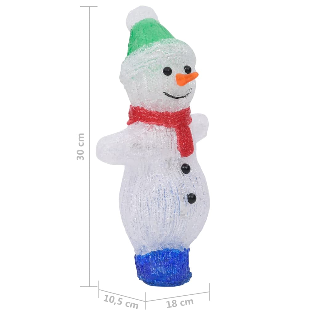 Figure of Christmas acrylic snowman LED 30 cm