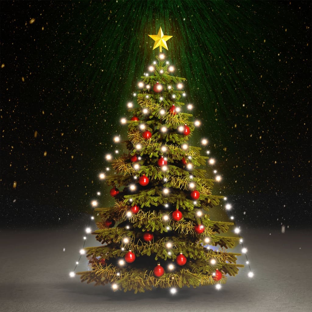 Red de luces de árbol de navidad 150 leds blanco frío 150 cm v4468 Vetonek