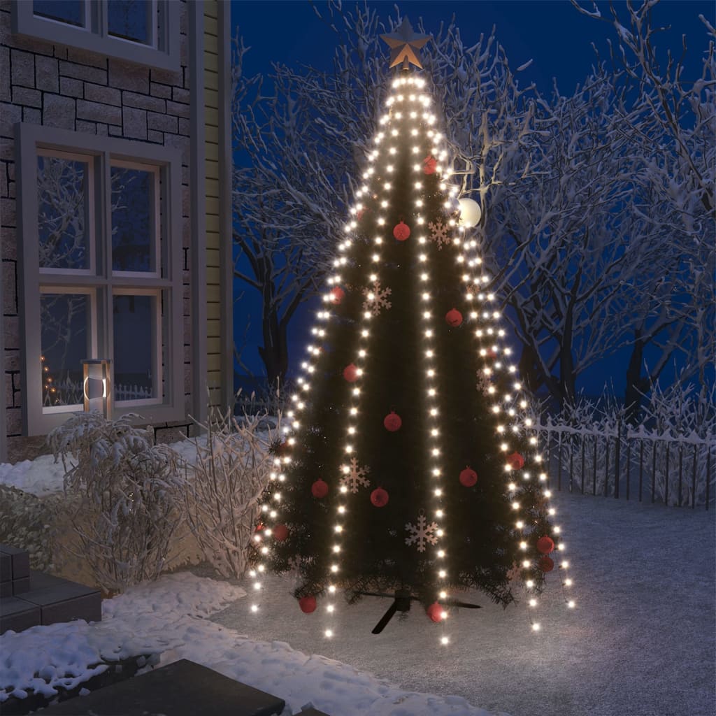 Vetonek Red de luces de árbol de Navidad 300 LEDs blanco frío 300 cm