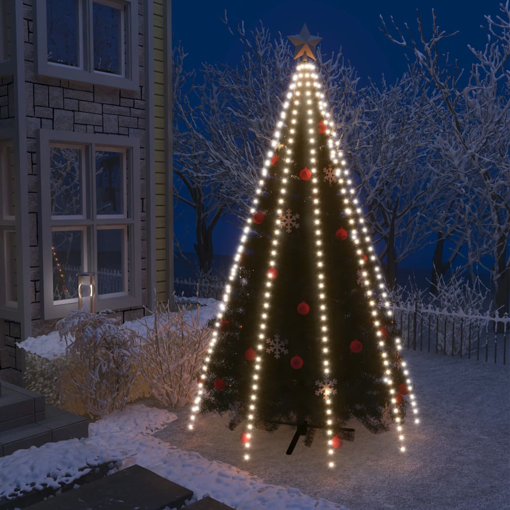 Vetonek Red de luces de árbol de Navidad 400 LEDs blanco frío 400 cm