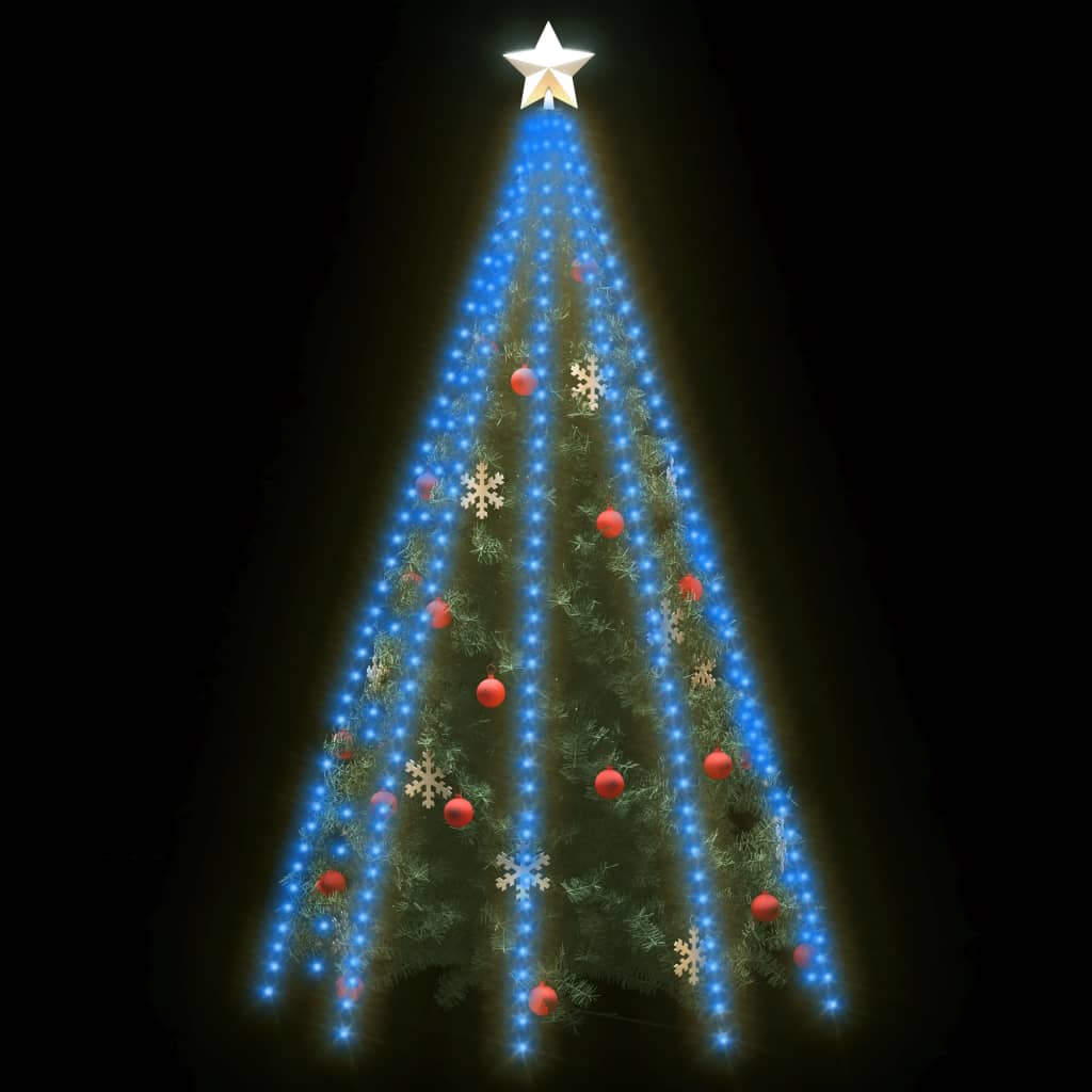 Red de luces de árbol de navidad 400 leds azul 400 cm v4628 - Vetonek
