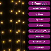 Tiras de luces solares led 2 uds blanco cálido v4758 Vetonek