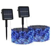 Vetonek Tiras de luces solares LED 2 uds azul interior/exterior