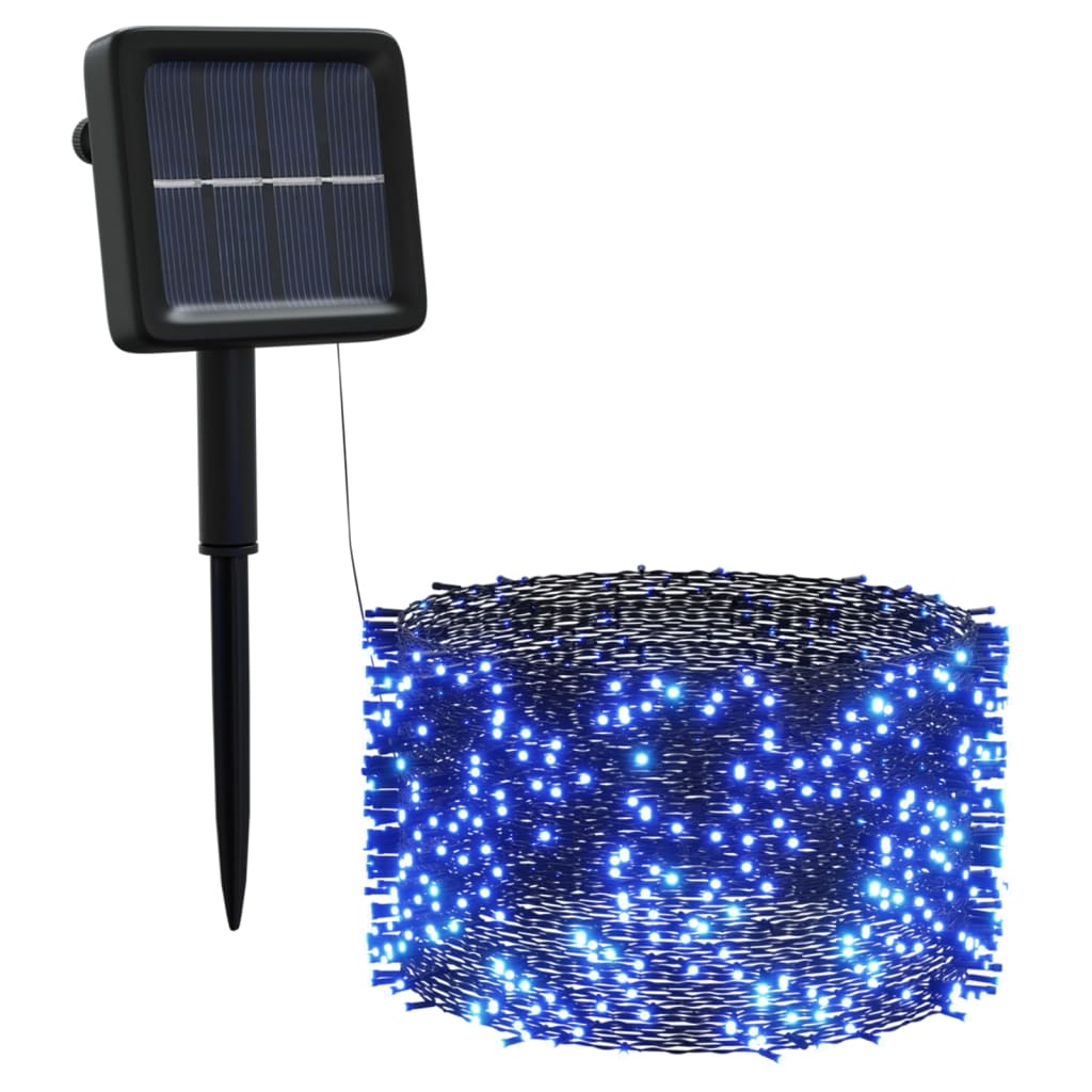 Tiras de luces solares LED 5 uds azul interior/exterior