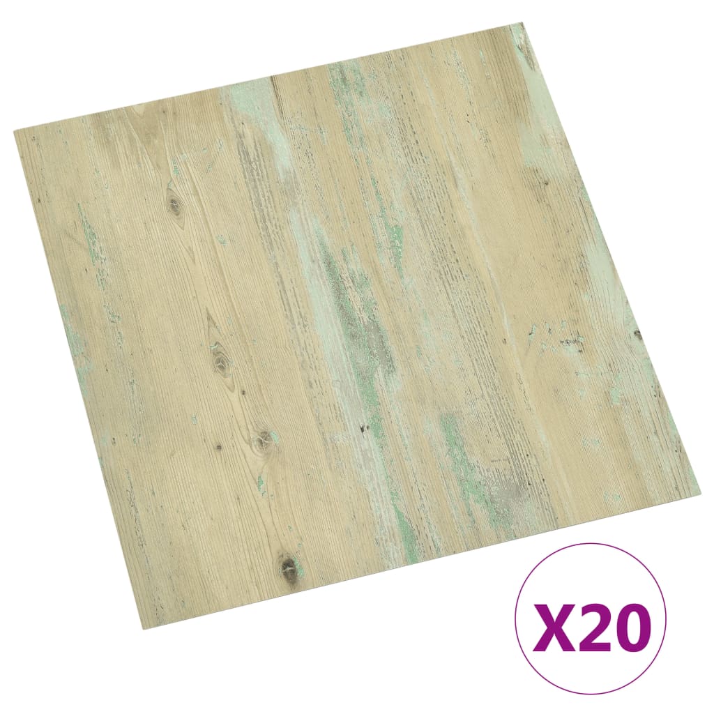 Plataformas de solo auto -adesivo 20 unidades PVC Brown claro 1,86 m²