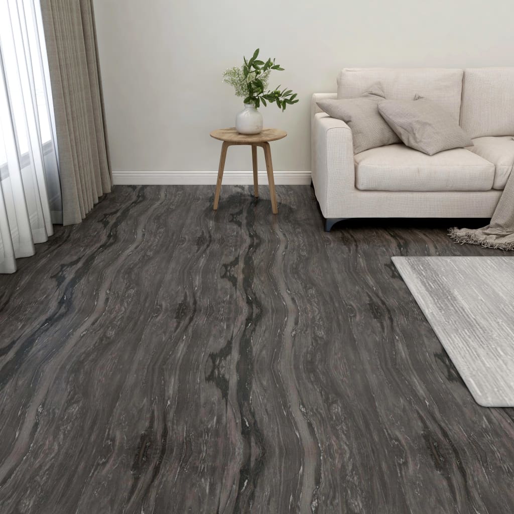 Vetonek Tarimas de suelo autoadhesivas 20 uds PVC gris oscuro 1,86 m²